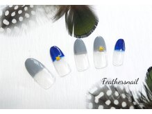 フェザーズ ネイル(feathers nail)/スクエアフレンチネイル♪