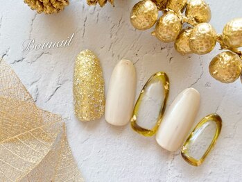 ボネール(nail ＆ eyelash Bounail)/¥9980 ヒョウ柄 べっ甲