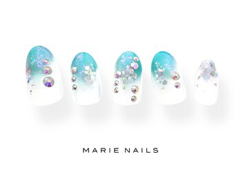 マリー ネイルズ いわきラトブ店(MARIE NAILS)/定額7700円税込　ブルー0610c