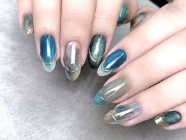 green frenchnail