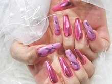 イル 神戸店/ピンク×紫×ミラーネイル