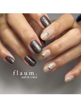 フラウム(flaum.)/ブラック×ホワイト