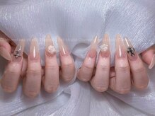 ダイアモンドネイルスタジオ 新宿店(Diamond Nail Studio)/チップ長さだし4本デザイン