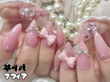 ネイルマフィア 池袋店(NAIL MAFIA)/ちゅるちゅるピンクリボン