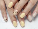 レモンイエロー ドット レース