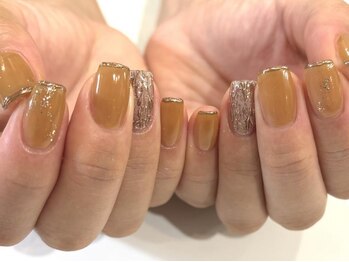 アイネイルズ 渋谷店(I nails)/【Saki.o】オレンジミラー