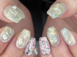 ニュアンスネイル パールネイル