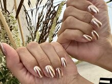 ミラーネイルで大人シンプルに♪