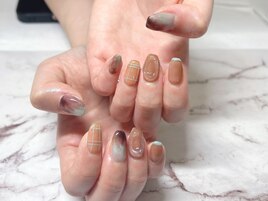 持ち込み/ニュアンス/秋ネイル