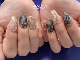 天然石風ネイル763