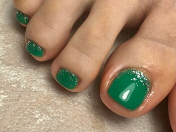 オーラリー ネイル アート メゾン(ORRERY nail art maison)/フット / グリーン