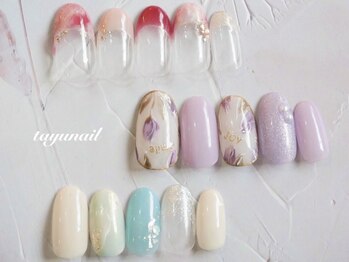 たゆ ネイル(たゆnail)の写真/爪のフォルムにもこだわりモチの良さも抜群◎【スカルプ・ラメグラデーションネイル☆￥13,200→￥11,000】