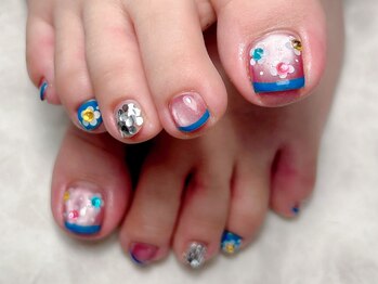 フラワーフットネイル