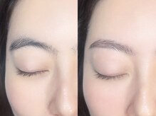 サロン ザ カフー(salon the KAFUU)の雰囲気（眉毛メニュー有♪毛量調整で垢抜け♪(右:調整前/左:毛量調整後)）
