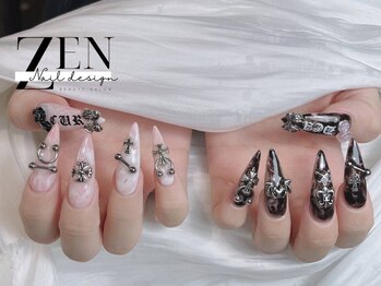 ゼン ネイル デザイン 池袋(ZEN NAIL DESIGN)/長さだしやり放題×つけ放題