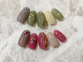ネイルサロン キャンディネイル(Candy Nail)/押し花ネイルby石田
