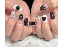 アンシャンテ(enchante)/白黒ネイル