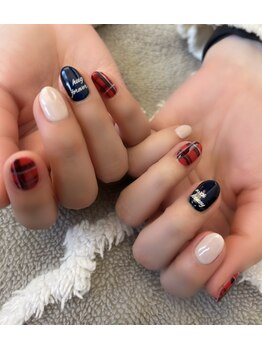 ネイルサロン ジュエル(Nail salon JEWEL)/チェック柄デザイン
