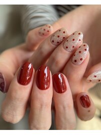 自爪クリスマスドット