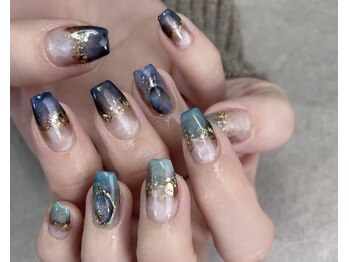 アンダースペル 桜木店(UNDER SPEL)/うるうるBlue nail