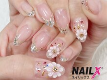 ネイリックス 栄ガスビル(NAILX)/ぷっくりフラワーネイル