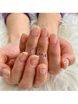 サナ 久が原 千鳥町(S’ana)/キラキラグラデーションネイル