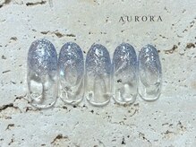 アウロラ 代々木上原(AURORA)/夏ネイル　フラッシュ　リボン