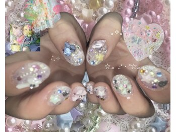 プリンセス(Princess)/自爪キラキラネイル6900円