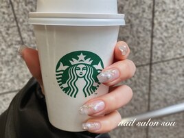 ミラー×パールネイル