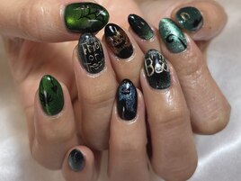 ハロウィン×アートネイル×
