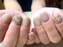 アミュリー ネイル アトリエ(Amury nail atelier)/ハート ミラー ヌーディー 大人