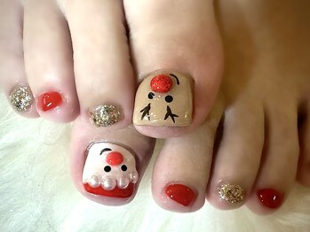 アミュリー ネイル アトリエ(Amury nail atelier)/クリスマス サンタ トナカイ