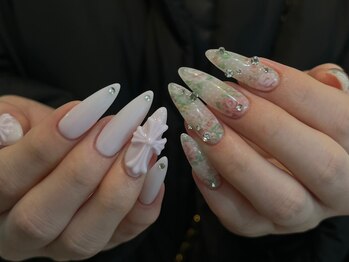 シェリーラメール 新宿店(cherie la mer)の写真/【初回オフ無料★やり放題¥8500/¥10500/¥13000】持ち込みOK♪シンプル/大人っぽい/POPなネイルもお任せ☆