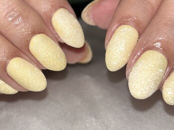 マラマネイル(Malama Nail)/シュガーネイル×イエロー×ラメ