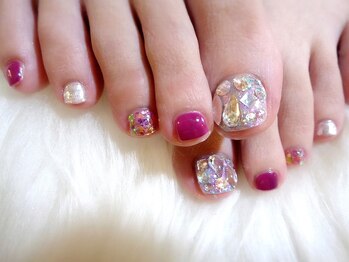 アミュリー ネイル アトリエ(Amury nail atelier)/ストーン シンプル オーロラ