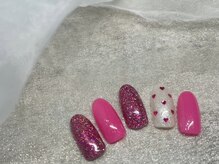 プティ アイビューティ 京橋店(peTiT eyebeauty)/ハートネイル　韓国風　ワンホン