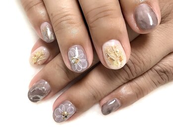 フラワーアートネイル♪