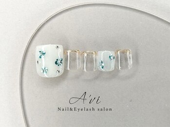 ネイルアンドアイラッシュ アヴィ(Nail and Eyelash A'vi)/フット定額デザイン ¥10400