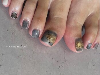マリーネイルズ 大阪梅田店(MARIE NAILS)/新規様8000 0828d　くすみカラー