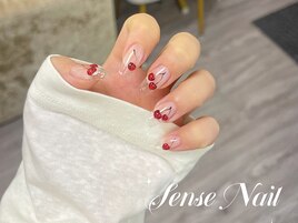 春ネイルさくらんぼチューリ