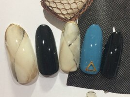 大人大理石ネイル