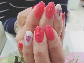 プルミエ ネイル(Premier Nail)/押し花ハート