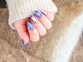 ソウ 難波店 nail salon Sou/ブルー×パープルnail