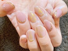 エスネイル(Snail)/ピンクミラーネイル