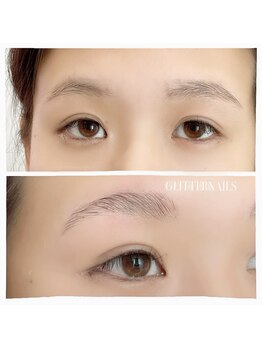 グリッターネイル(GLITTER NAILS)/上品眉毛