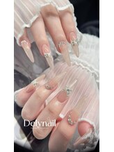 デリーネイル(Dely_nail)/純白のリボンネイル
