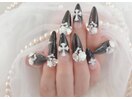 モノトーン地雷ネイル