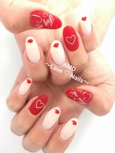 アモ ラブネイルズ(AMO Love nails)/ラブリーレッド