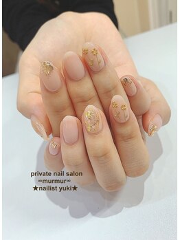 プライベート ネイルサロン マーマ(murmur)/スタッズフラワーネイル