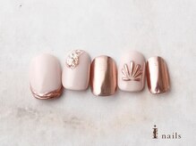 アイネイルズ 横浜EAST店(I-nails)/ぷっくりミラーシェルネイル